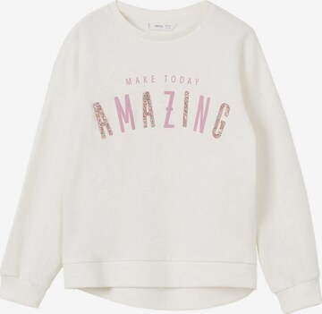 MANGO KIDS Sweatshirt 'Joia' i hvit: forside