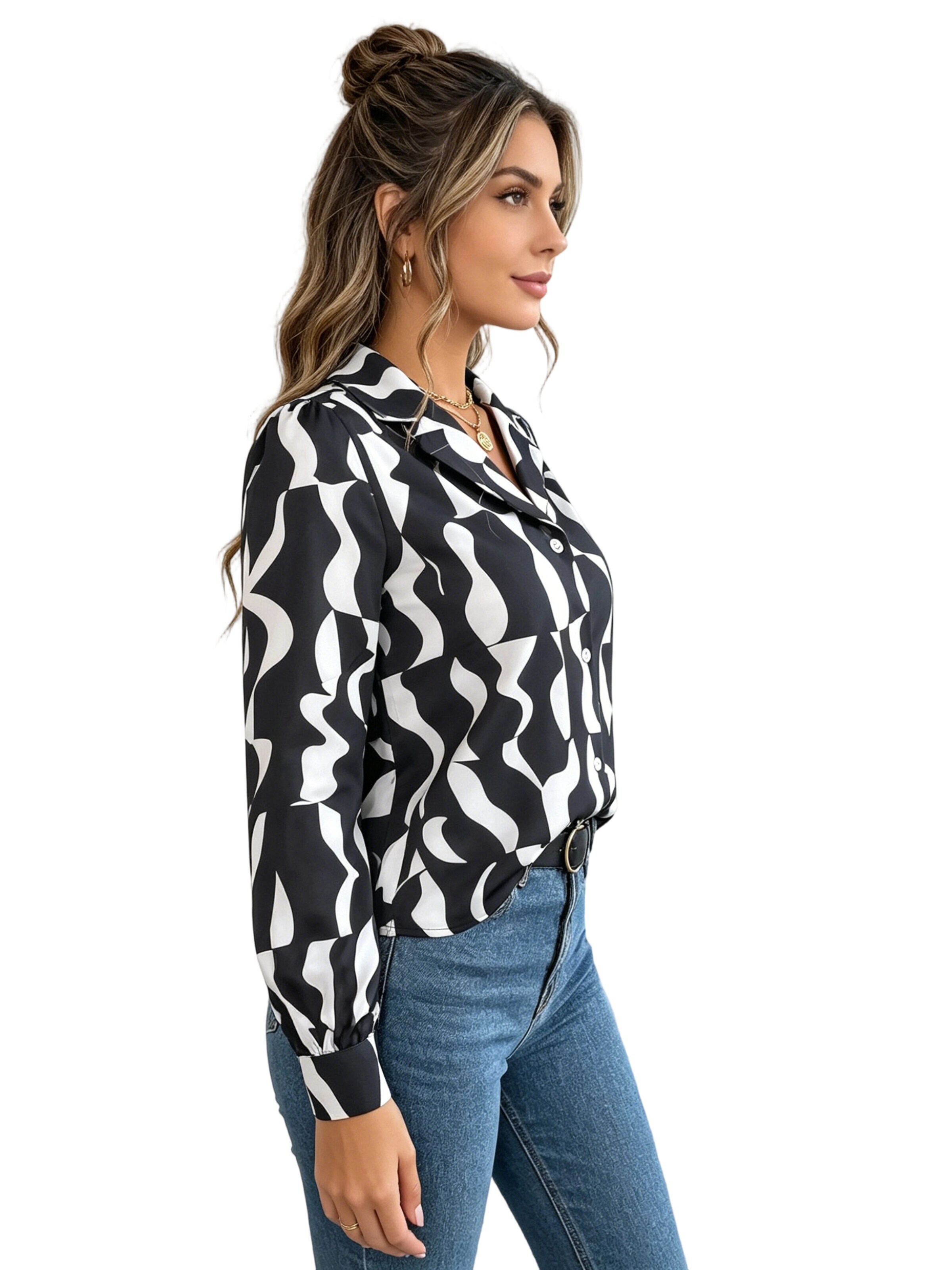 Yesfashion Bluse‌‌‌ in Schwarz