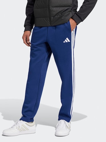 mėlyna ADIDAS SPORTSWEAR Standartinis Sportinės kelnės 'Essentials': priekis