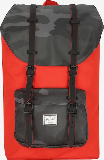 Herschel Rucksack 'Little America' in dunkelgrau / rot / schwarz, Produktansicht