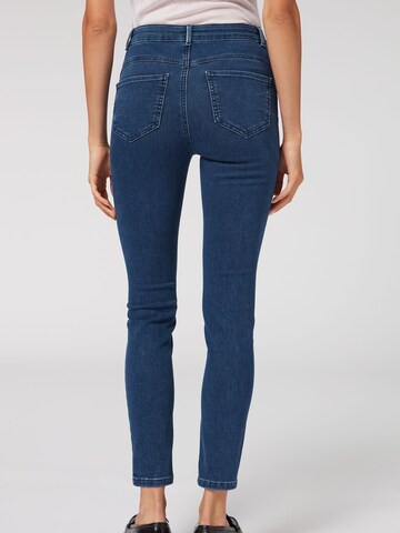 CALZEDONIA Skinny Jeans in Blau
