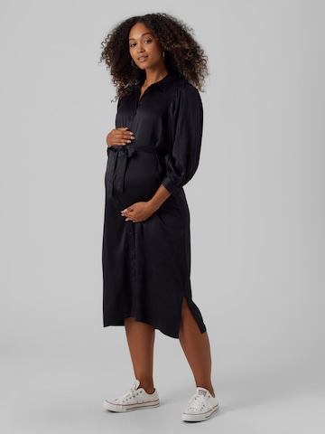 Vero Moda Maternity - Vestido camisero 'Messi' en negro: frente