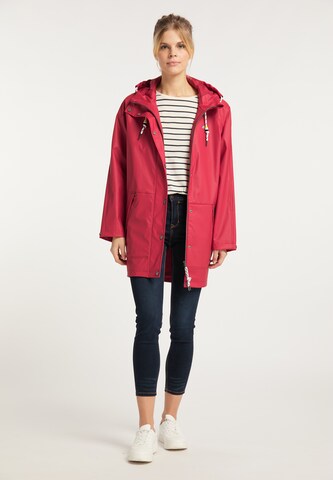 Schmuddelwedda Between-Seasons Coat in Red