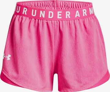 UNDER ARMOUR Workout Pants 'Play Up' in Pink: front