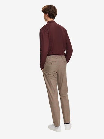 ESPRIT Regular Bügelfaltenhose in Braun