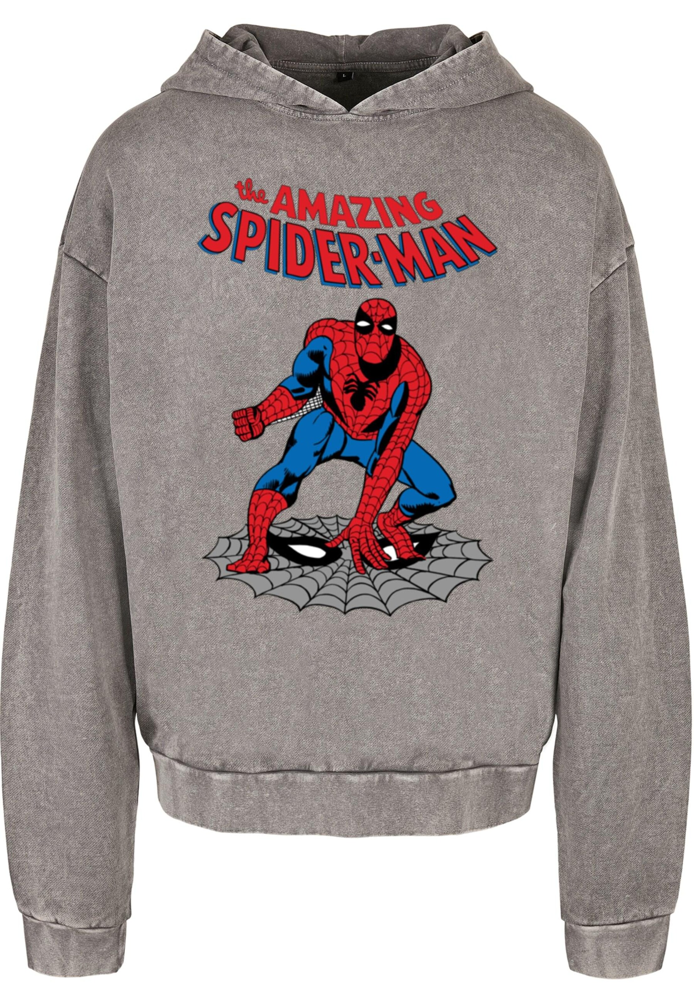 ABSOLUTE CULT Sweatshirt 'Marvel Universe - The Amazing Spider-Man' in Grijs: voorkant