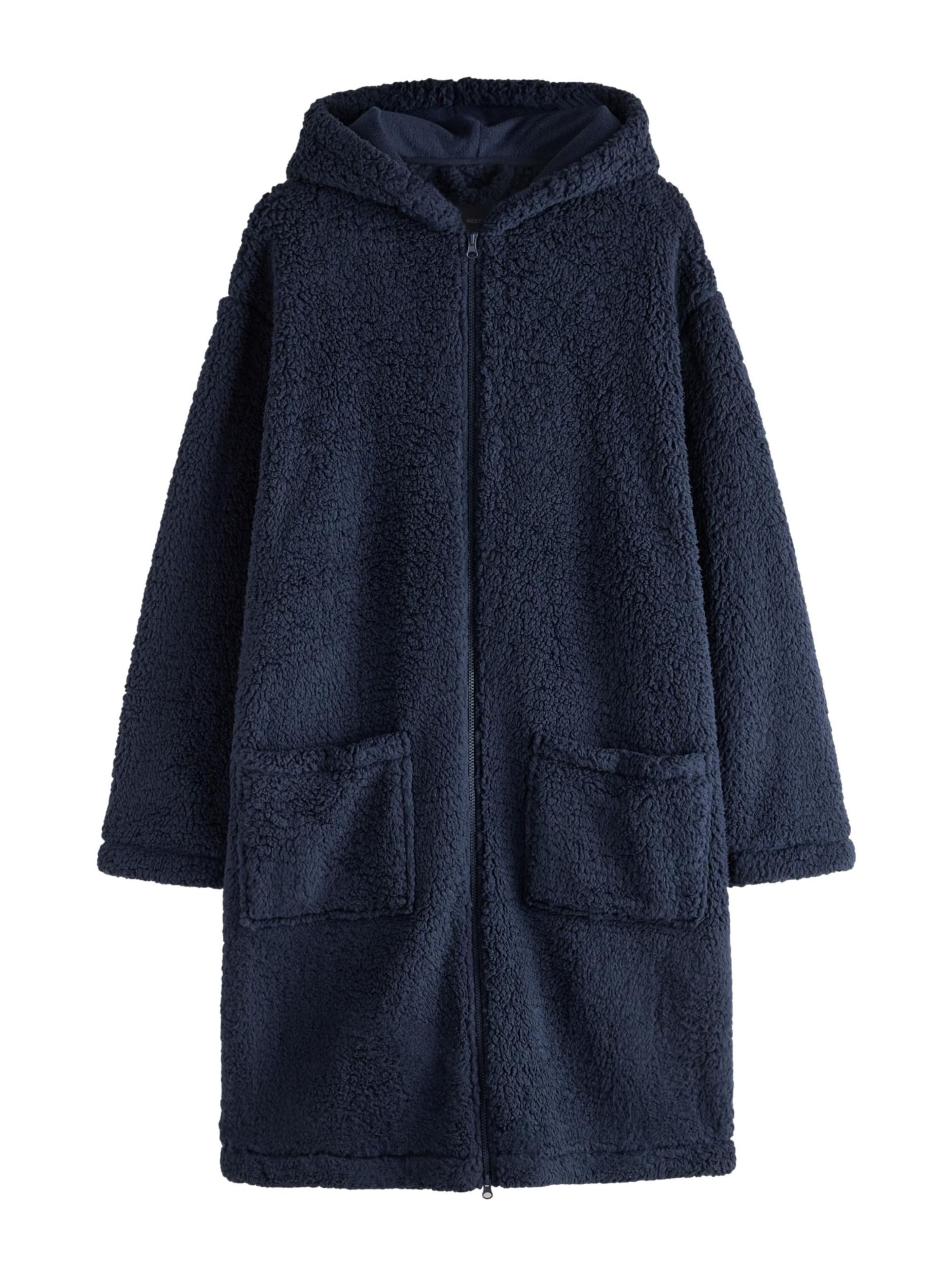 Next Badjas lang  in Blauw: voorkant