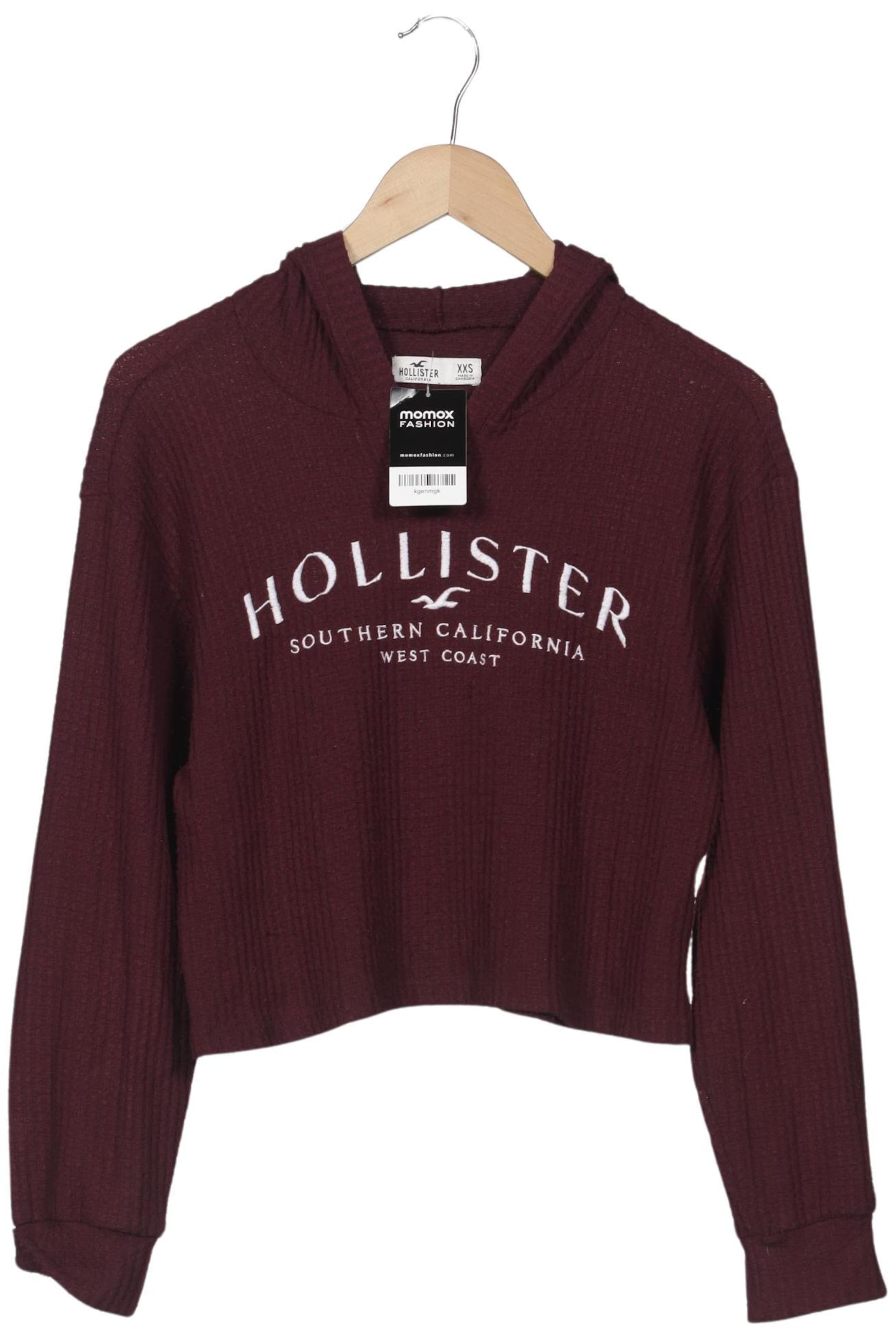 HOLLISTER Sweatshirt & Zip-Up Hoodie in XXS in Red: front