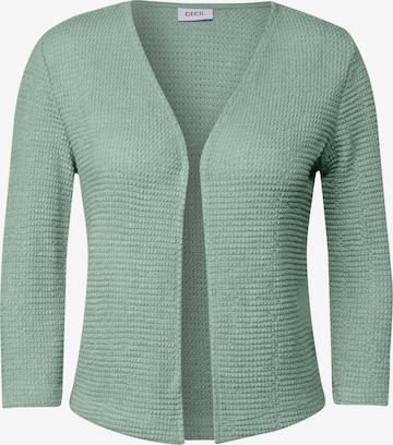 CECIL Strickjacke 'Ajour' in Grün: Vorderseite