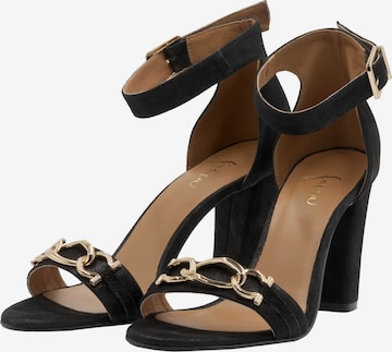 faina Strap Sandals in Black