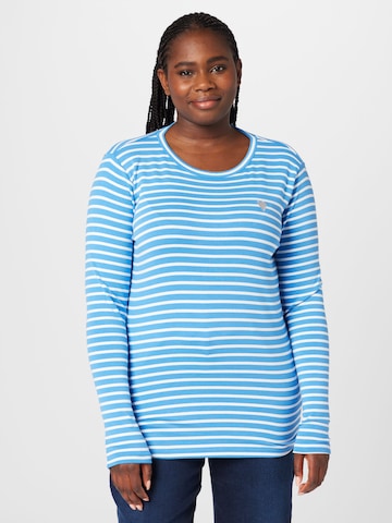 T-shirt 'Lia' KAFFE CURVE en bleu : devant