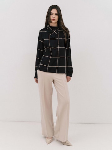 4TAILORS Обычный Плиссированные брюки 'Peppery' в Бежевый