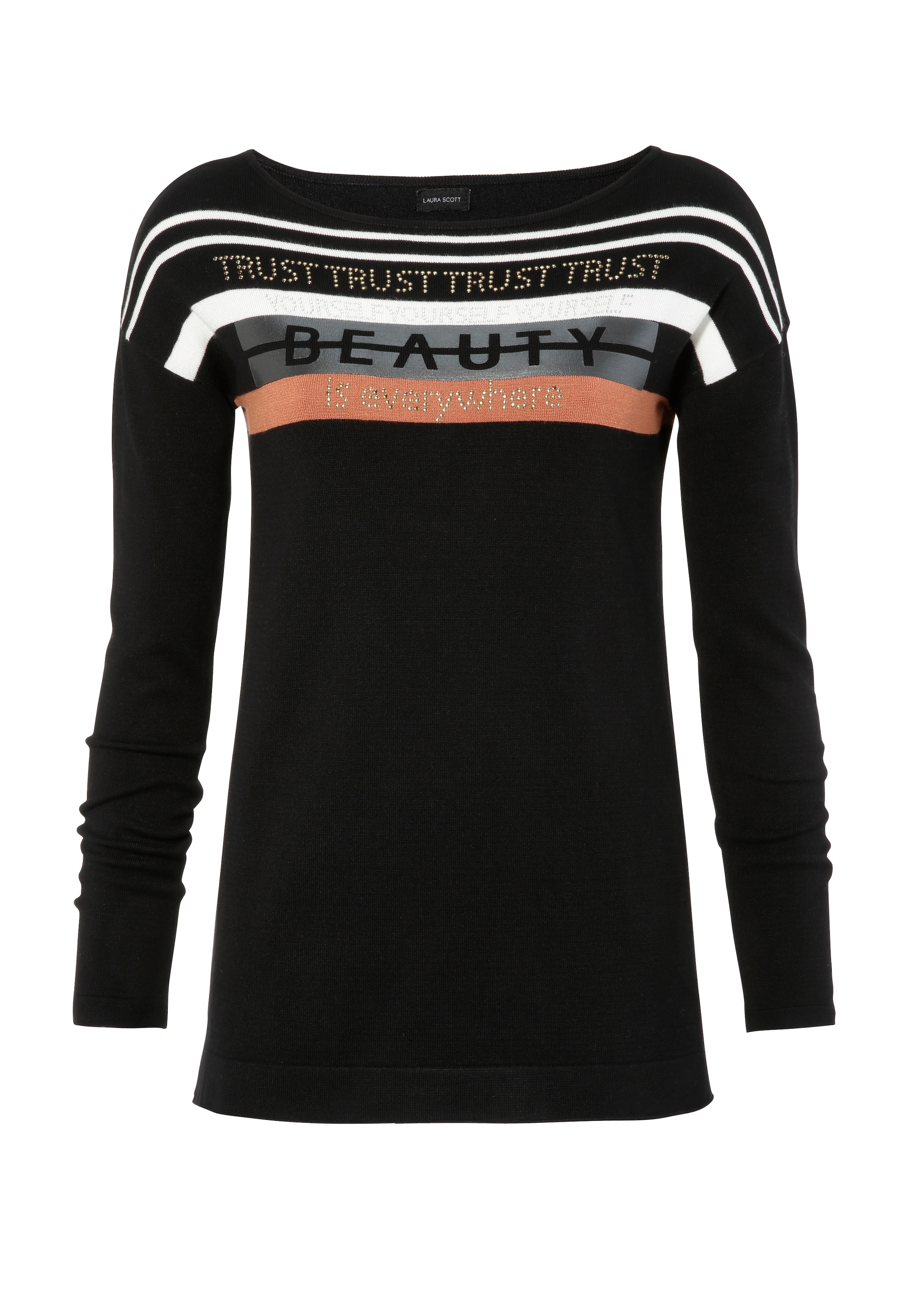 LAURA SCOTT Sweater in Black: front