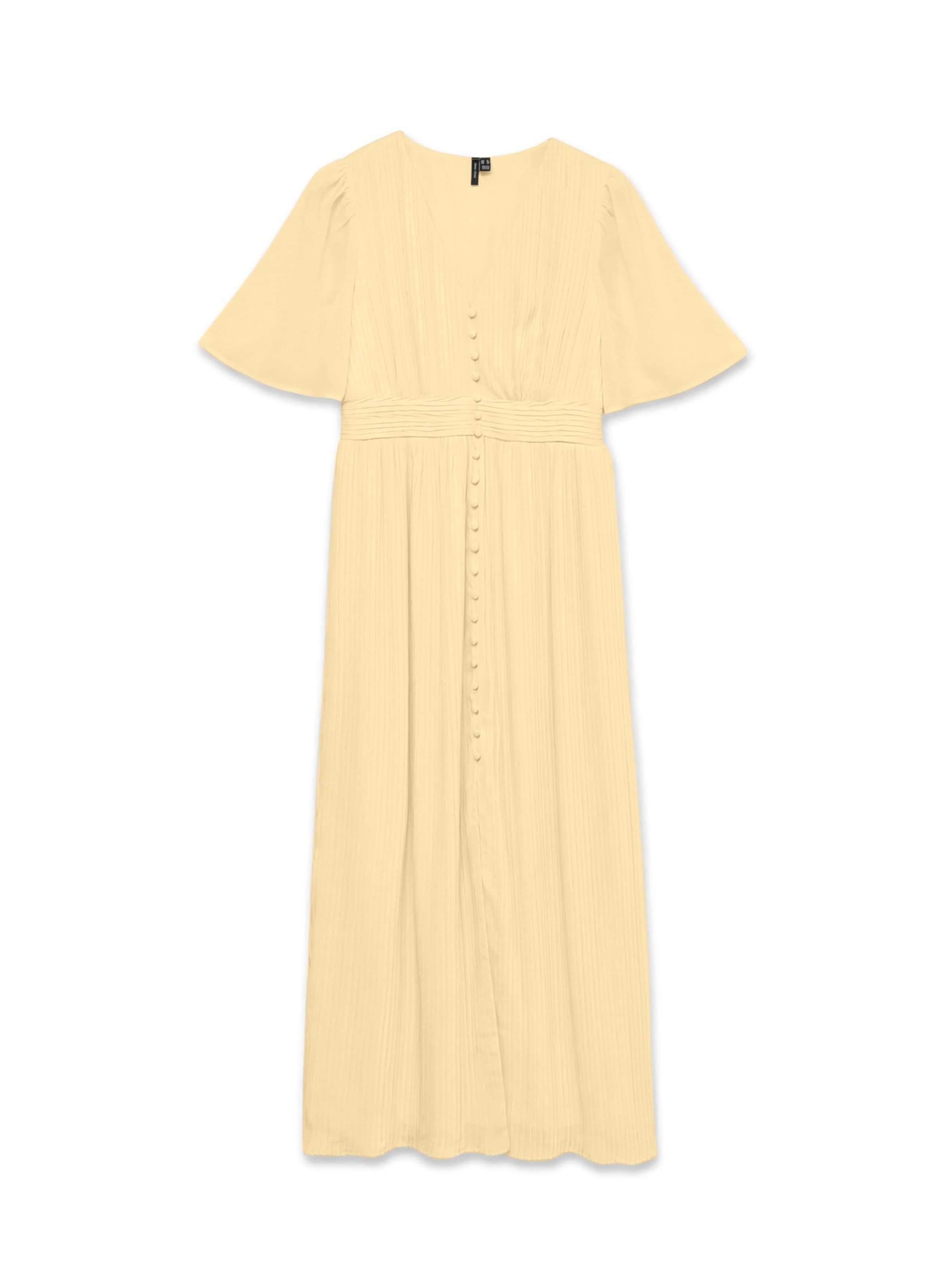 VERO MODA - Vestido camisero 'VMDora' en amarillo: frente