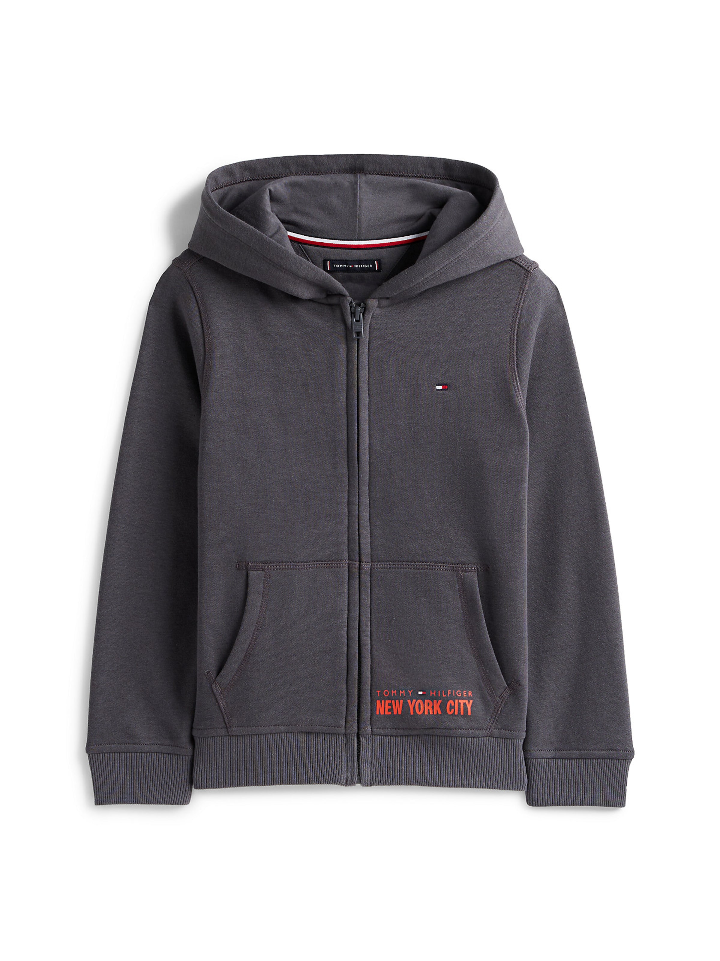 TOMMY HILFIGER Sweatjacke in Grau: Vorderseite