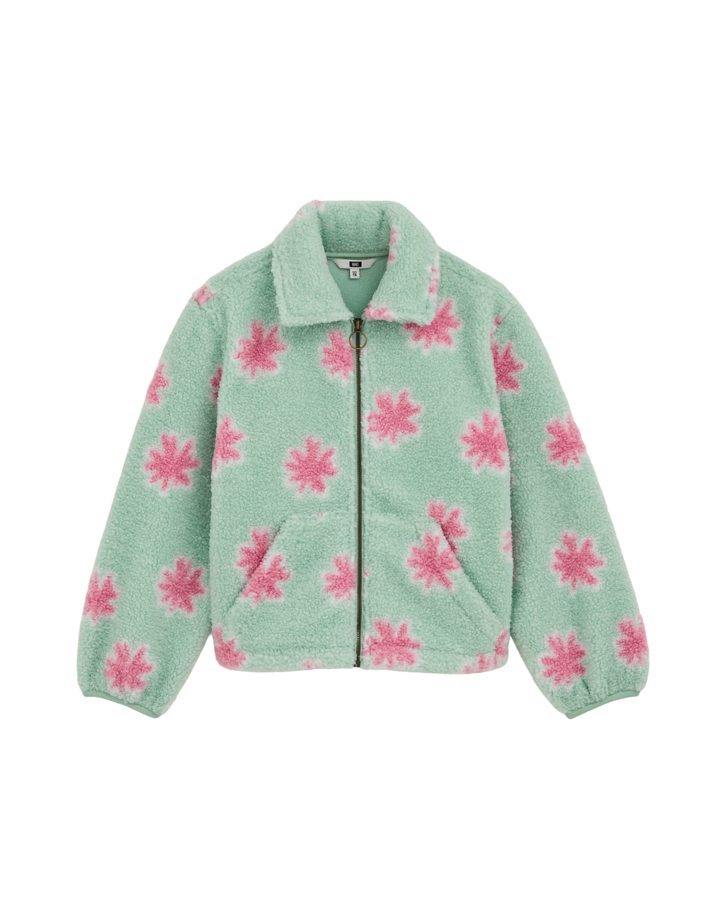 WE Fashion Φθινοπωρινό και ανοιξιάτικο μπουφάν σε πράσινο: μπροστά