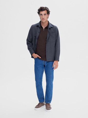 Maglietta 'Fave' di SELECTED HOMME in marrone