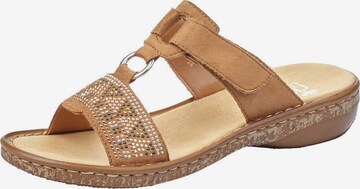 Rieker Mules 'Bridge' in Brown: front