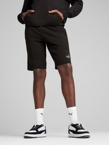 PUMA Regular Sports trousers 'Ess No. 1' in Black: front