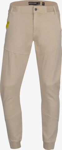 Effilé Pantalon 'Zannes' INDICODE JEANS en beige : devant