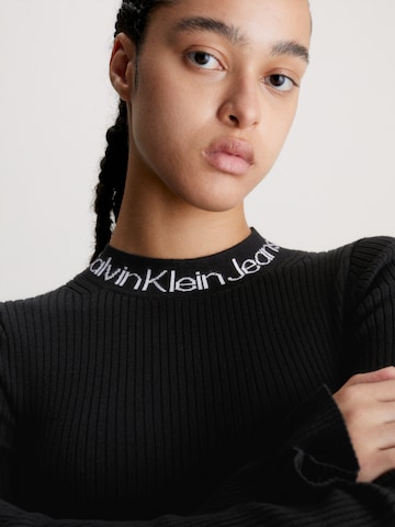 Calvin Klein Jeans Gebreide jurk in Zwart