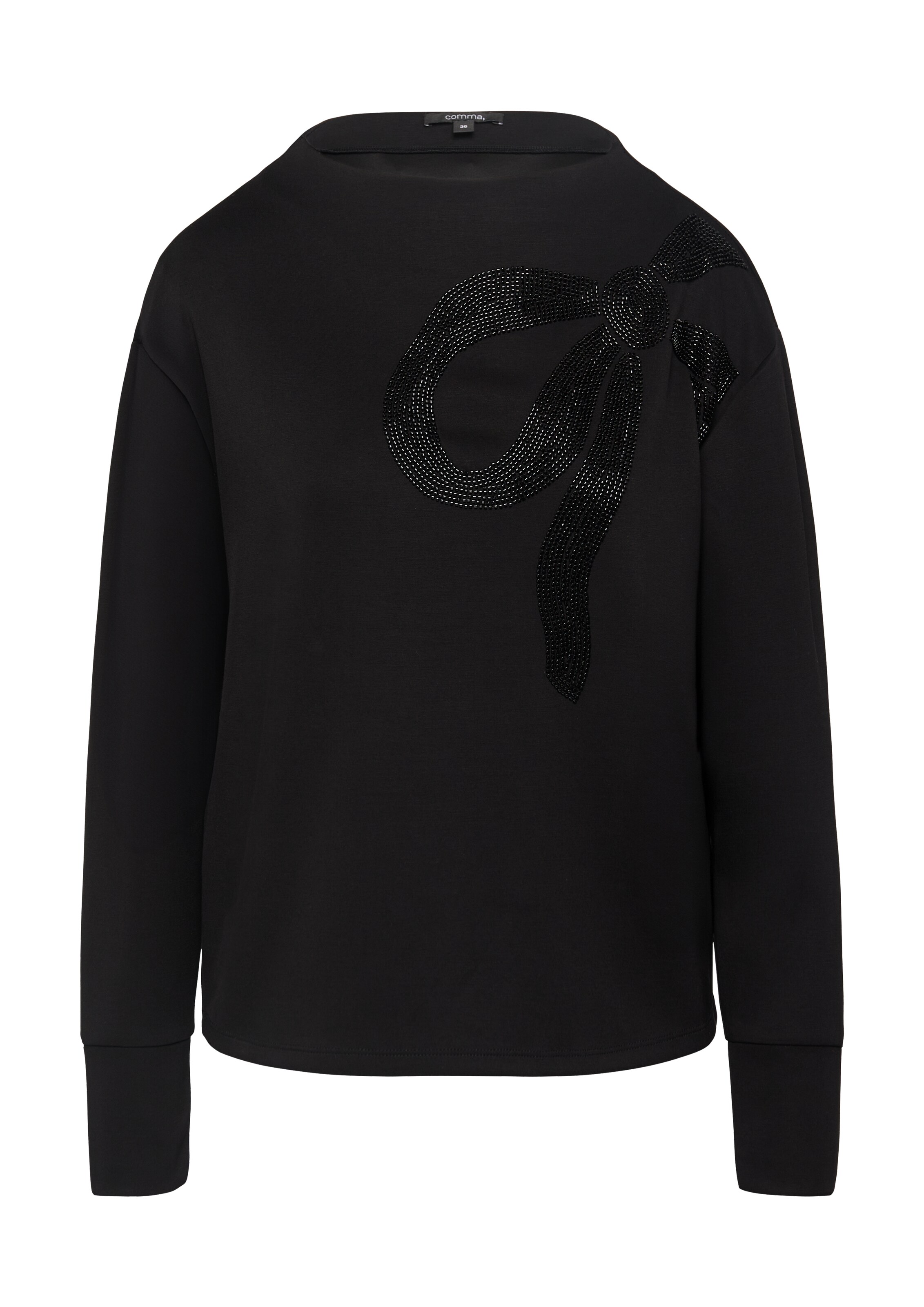 COMMA Sweatshirt in Schwarz: Vorderseite