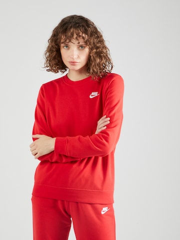Nike Sportswear Sweatshirt 'Club Fleece' in Red: front