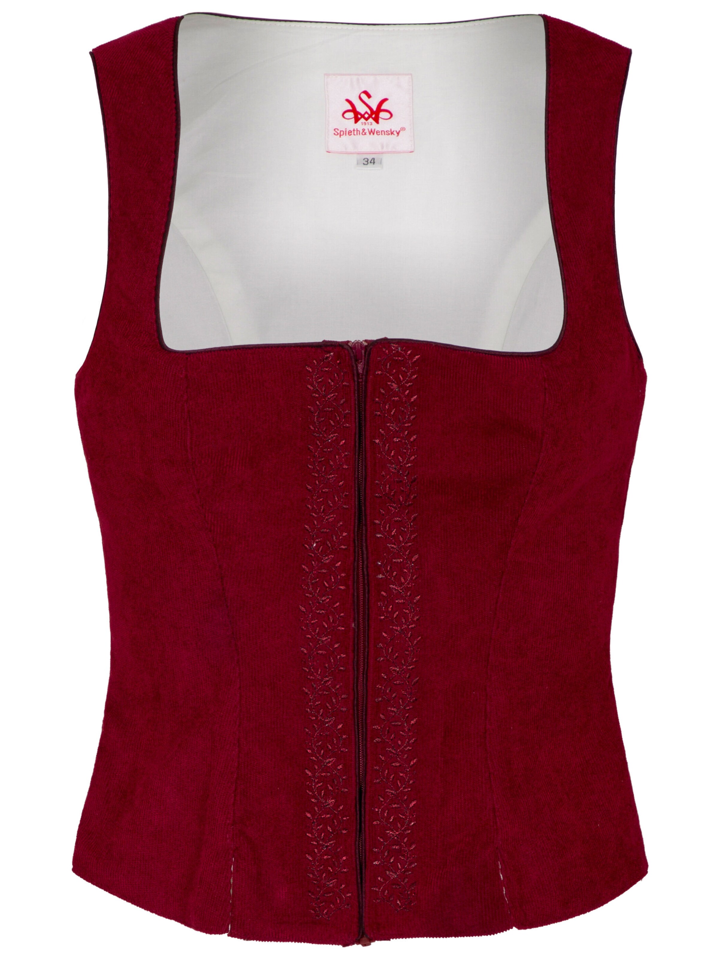 SPIETH & WENSKY Klederdracht blouse in Rood: voorkant