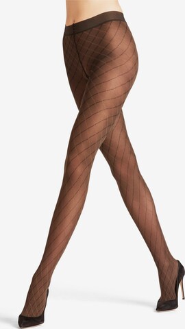 FALKE Tights 'Intrigue' in Brown: front