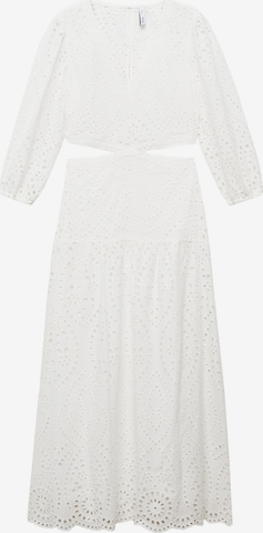 MANGO Večerné šaty 'LISA' - biela: predná strana