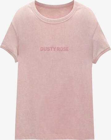 T-shirt Pull&Bear en rose : devant