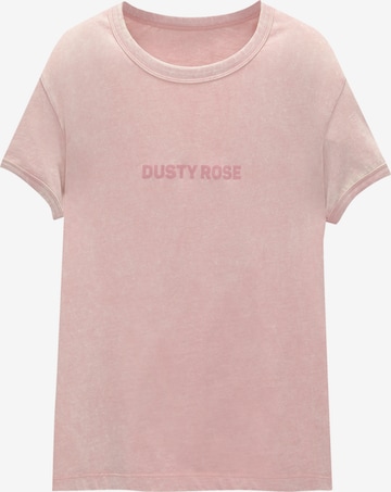 Pull&Bear T-shirt i rosa: framsida