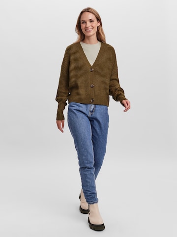 VERO MODA Knit Cardigan 'Lea' in Green