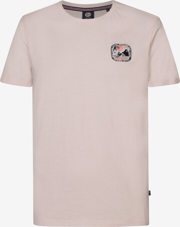 Petrol Industries T-Shirt 'Riviera' in Pink: predná strana