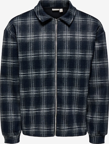 Only & Sons Comfort Fit Paita 'ONSHENDON' värissä sininen: etupuoli