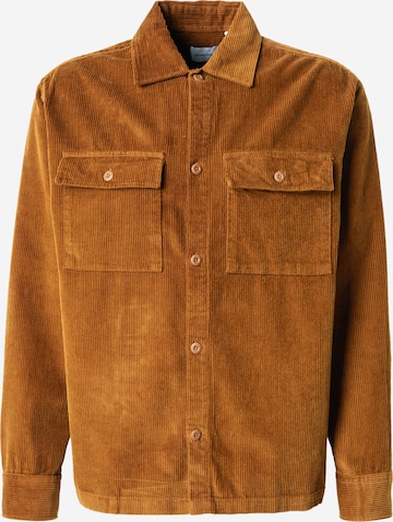 Chemise 'JJEPERFECT' JACK & JONES en marron : devant