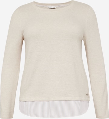 Pull-over 'Sanja' Z-One en beige : devant