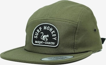 Surf Monkey Athletic Cap in Green: front