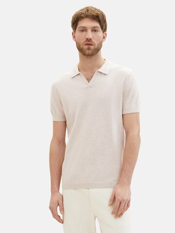 T-Shirt TOM TAILOR en beige : devant