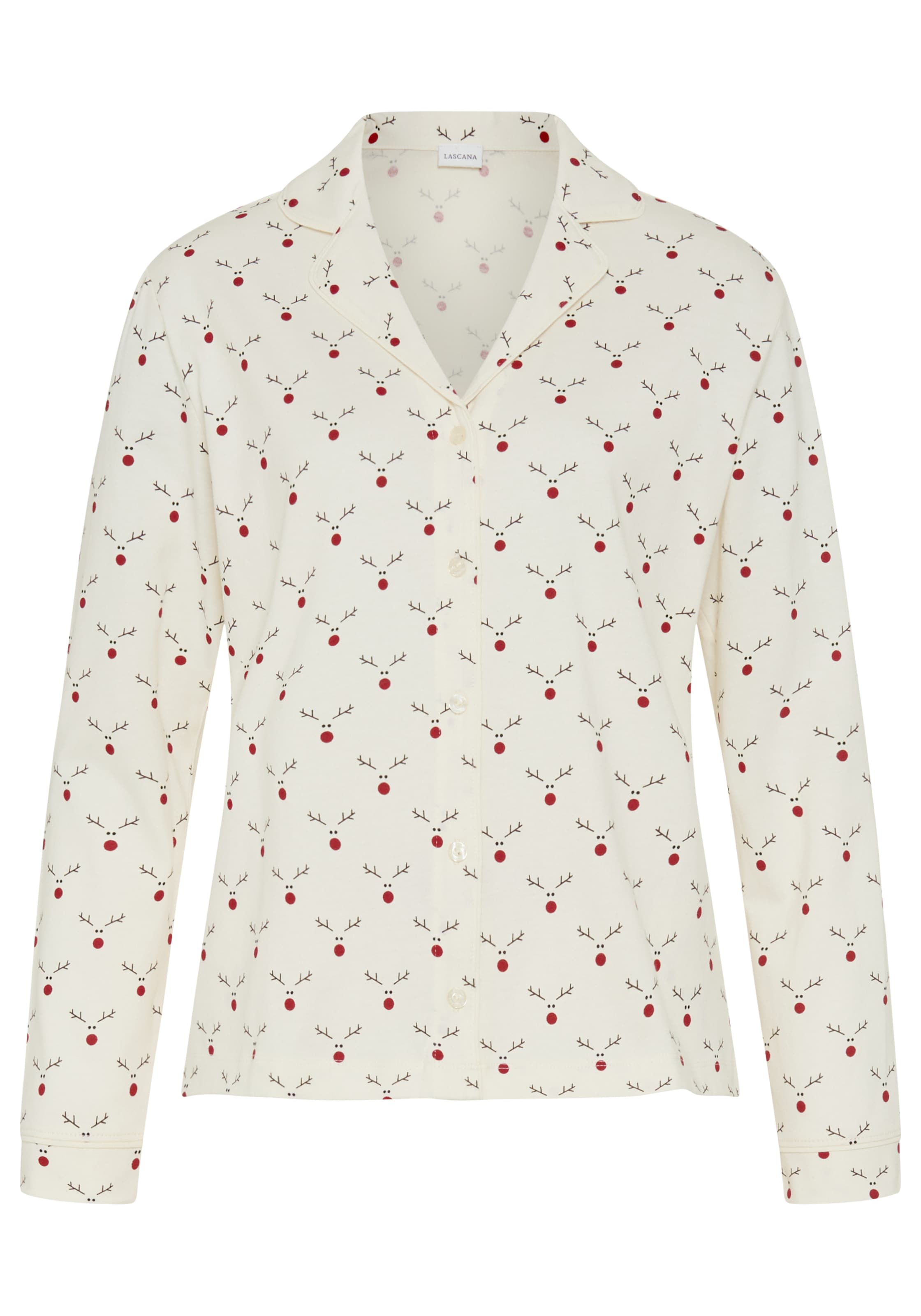 Pyjama LASCANA en beige : devant