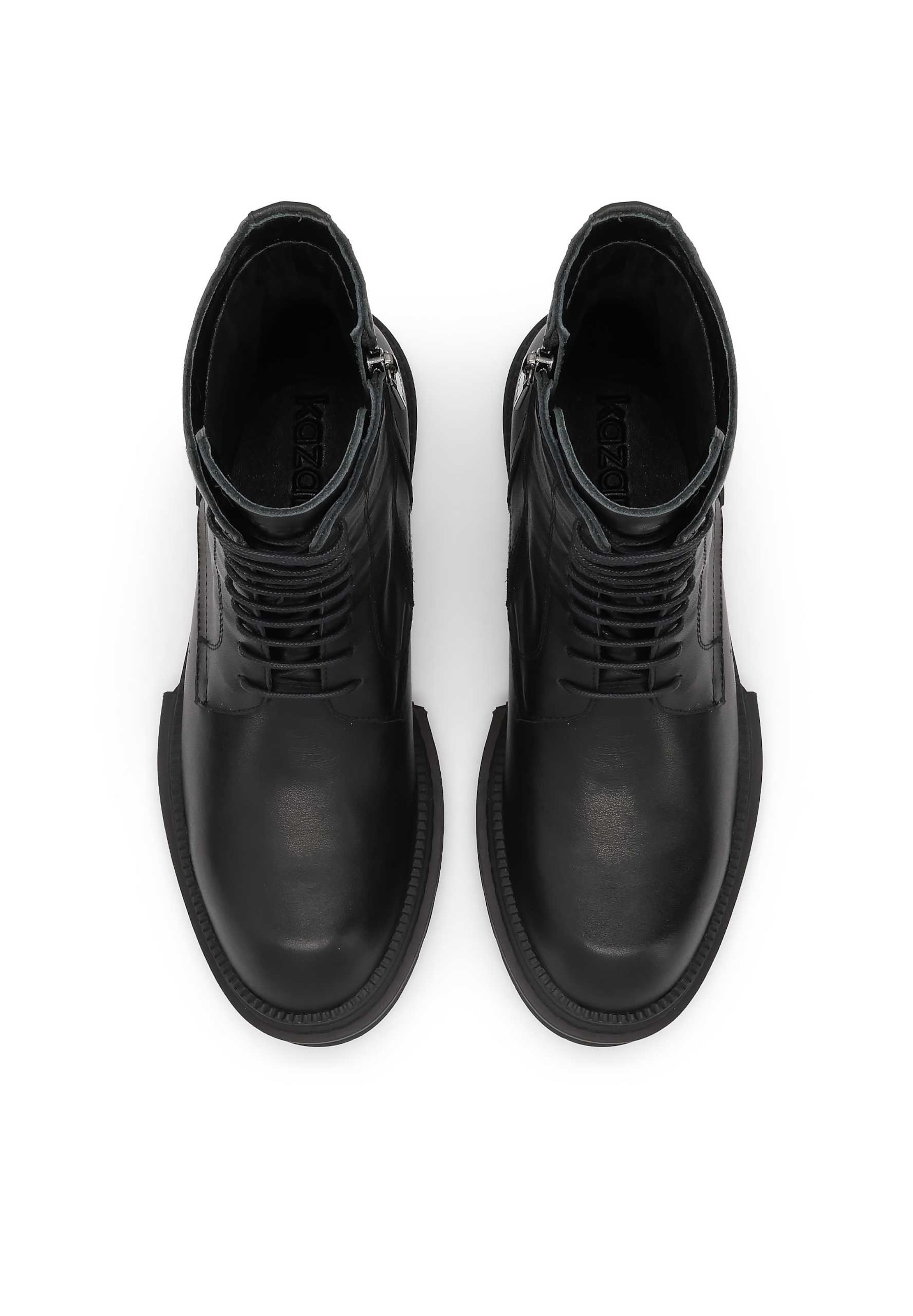 Kazar Fűzős csizma - fekete