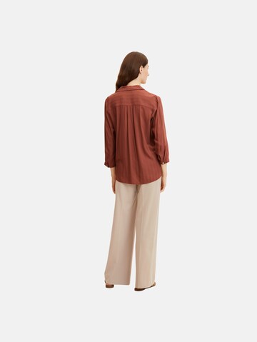 TOM TAILOR Blouse in Brown