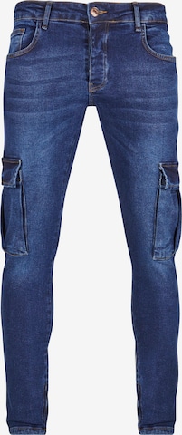Skinny Jeans cargo di 2Y Premium in blu: frontale
