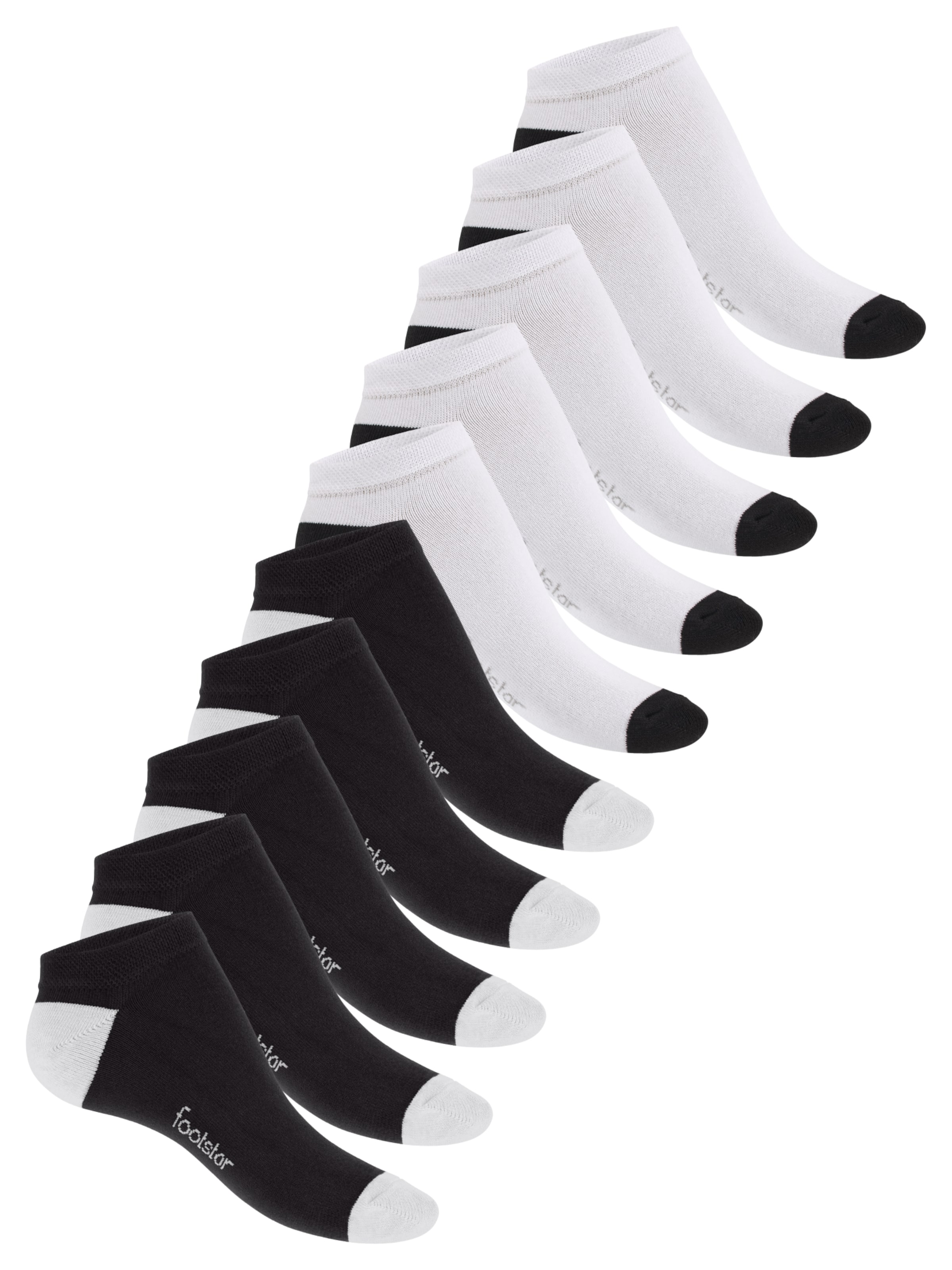 footstar Füßlinge 'Color Pop'‌‌‌‌‌ in Weiß: Vorderseite