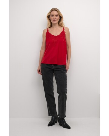 Cream Top 'Anna' in Red