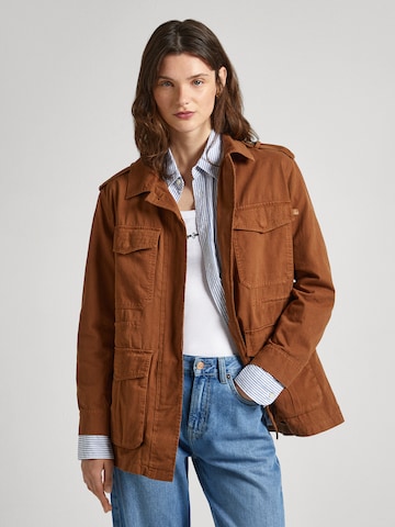 Pepe Jeans Between-Season Jacket 'THERESA' in Brown: front
