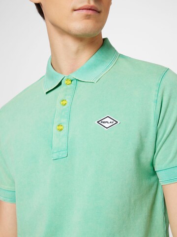 REPLAY Poloshirt in Grün