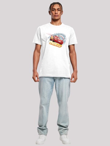 F4NT4STIC Shirt 'Disney Cars Lightning McQueen' in White
