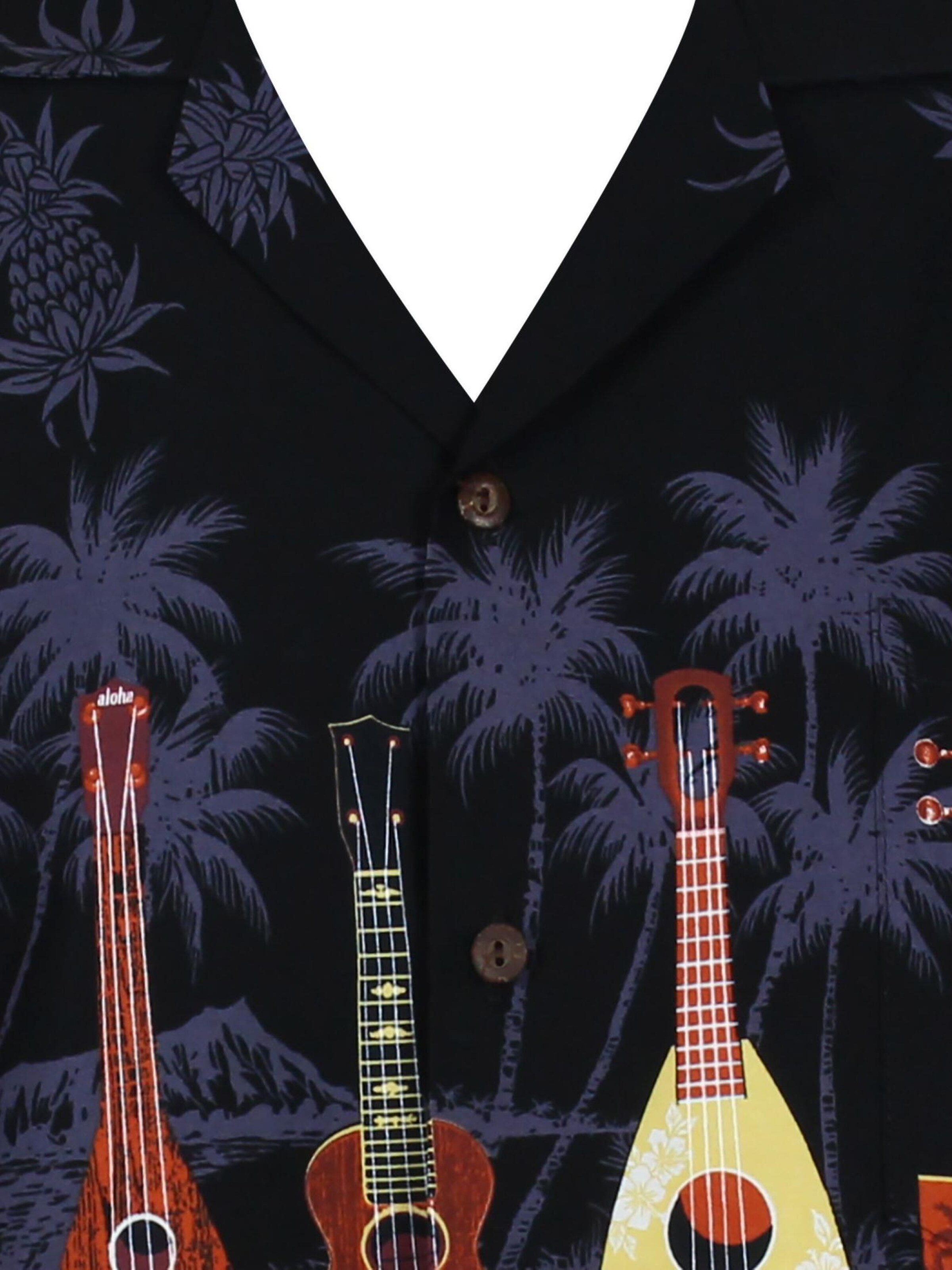 Regular fit Camicia 'Ukulele' di KY's in nero