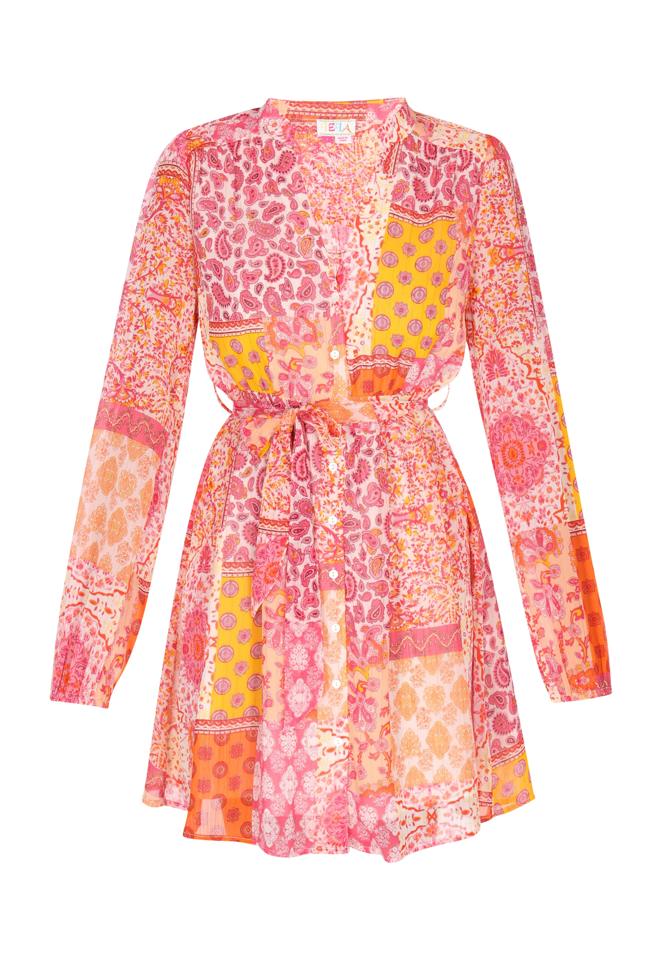 IZIA Dolga srajca | oranžna barva: sprednja stran